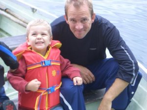 Quinn (age 4) and David