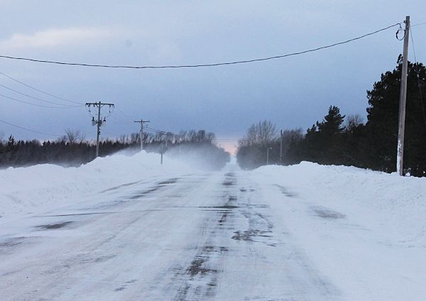 snow blowing 12th looking west